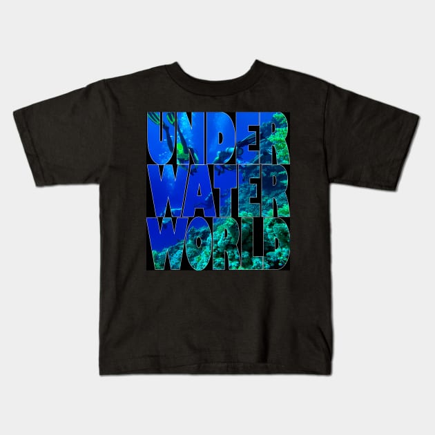 Underwater world Kids T-Shirt by likbatonboot